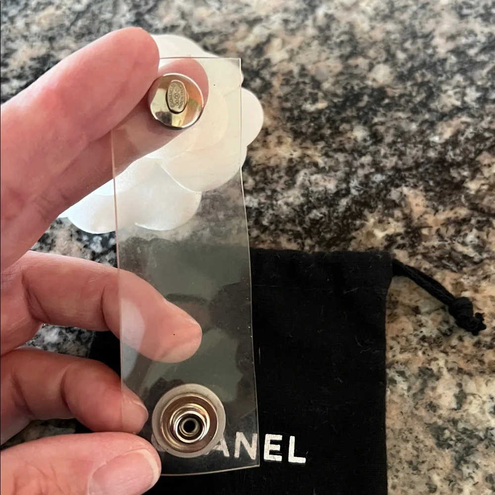 Vintage Chanel Vinyl and Palladium Ring